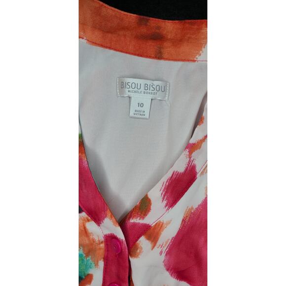 Bisou Bisou Women's 10 Halter Tank Sleeveless Maxi Half Sheer Skirt - Picture 4 of 8